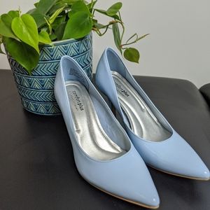 Baby blue pumps size 7.5 heel height 2.5"